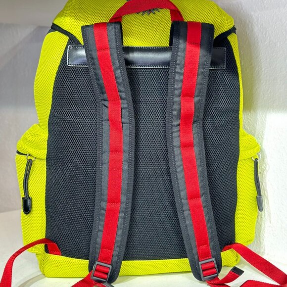 Gucci Yellow Hollywood Printed Limited Edition Backpack